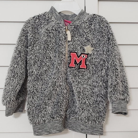 Disney Minnie Mouse Toddler Fleece Jacket Grey Size 18 Month - Picture 2 of 16